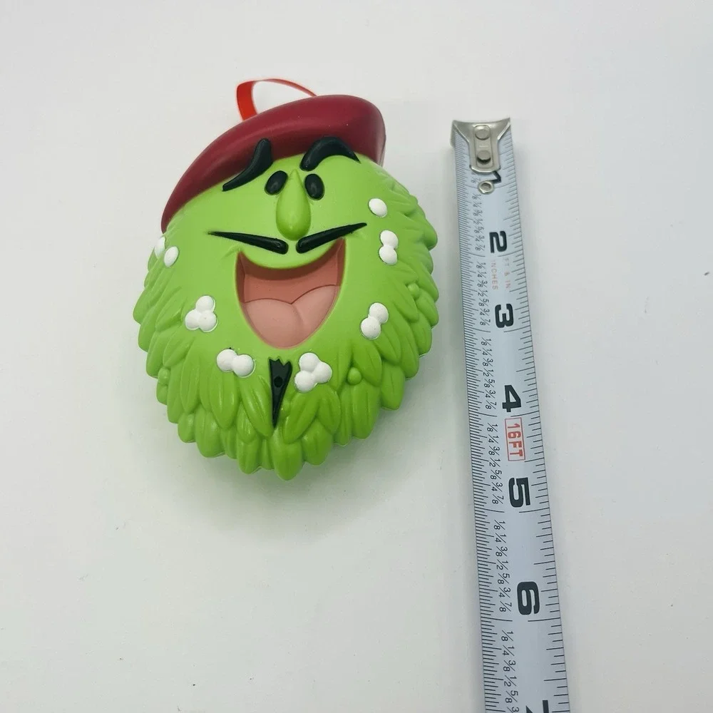Hallmark Hoppy Hops Talking Christmas Ornament Green Hop Red Beret 2012 Novelty